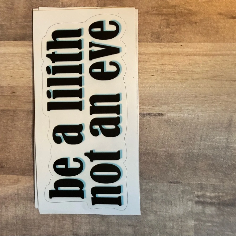 Inspirational Sticker with Black Text